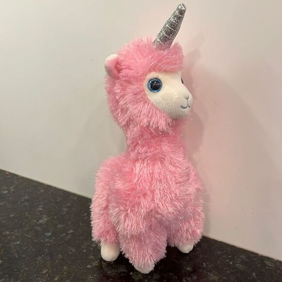TY Beanie Babies Boos 9" Lana the Pink Llamacorn Plush Unicorn Llama Stuffed - Picture 1 of 7